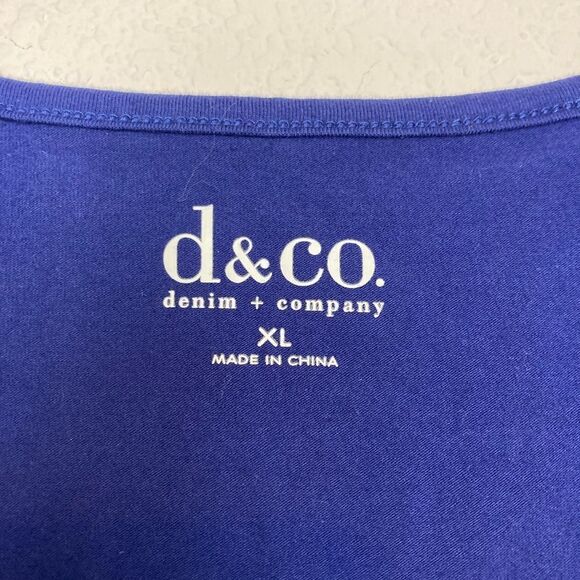 DC& Co. stretchy tank NWOT oversized between purple and royal blue - Picture 4 of 5
